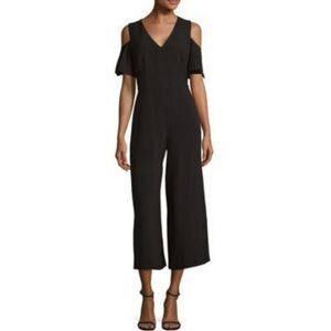 Elegant Black Cold Shoulder Jumpsuit